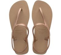 Havaianas - Flash Urban, Sandales Confortables, Élégantes et Polyvalentes, Fermeture à la Cheville, Lanières Métallisées Croisées, Femme , Rose Gold, 39/40