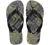 Havaianas Garçon Hav. Kids Athletic Tongues, Gris Acier, Jaune Agrumes, 1/1.5 UK Child