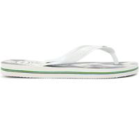 Havaianas Hav. Brasil Fresh Black/Black/Leaf Flip Flops Womens Blanc/Gris 3/4 Female