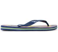 Havaianas Hav. Brasil Fresh Black/Black/Leaf Flip Flops Womens Bleu marine 6/7 Female
