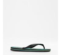 Havaianas Hav. Brasil Fresh Black/Black/Leaf Flip Flops Womens Noir/Vert 5 Female
