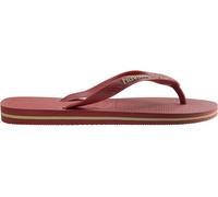 Havaianas Hav. Brasil Logo Ruby Red/Ruby Red Flip Flops Womens Pau 8 Female