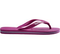 Havaianas Hav. Brasil Logo Ruby Red/Ruby Red Flip Flops Womens Rose Gum 5 Female