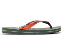 Havaianas Hav. Brasil Mix Leaf Green/Marine B Flip Flops Womens Vert/Orange 1/2 Female