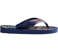 Havaianas Hav. Kids Max Herois Navy Blue/Ruby Flip Flops Womens Navy Blue/Red 1/2 Female