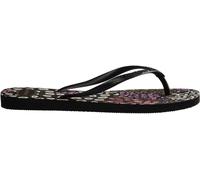 Havaianas Hav. Slim Animals Sand Grey/Golden Flip Flops Girls Black/Lemonade 1/2 Female