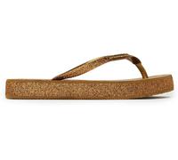 Havaianas Hav. Slim Flatform Sparkle Black 33 Flip Flops Womens Bronze 1/2 Female
