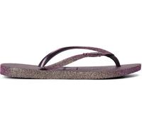 Havaianas Hav. Slim Sparkle Ii Nautical Blue Flip Flops Womens Aubergine 6/7 Female