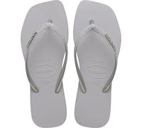 Havaianas Havaianas Silver Slim Square Sparkle Flip Flops