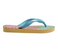 Havaianas - Kids Flores, Comfortable, Durable, and Fun Flip-Flops, Floral-Print Sole, Metallic Straps, and Non-Slip Sole, Girls