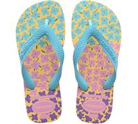 Havaianas - Kids Flores, Tongs, Confortables, Durables et Amusantes, Semelle avec Motif Floral, Lanières Métallisées et Semelle Antidérapante, Filles