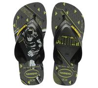 Havaianas Kids Max Herois, Tongs Garçon, Noir/jaune, 3/4 UK Child