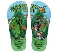 Havaianas - Kids Minecraft, Tongs Pour Enfants, Confortables Et Résistantes, Semelle Imprimée Pixelisée, Semelle Antidérapante