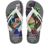 Havaianas - Kids Minecraft, Tongs Pour Enfants, Confortables Et Résistantes, Semelle Imprimée Pixelisée, Semelle Antidérapante
