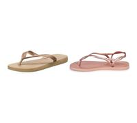 Havaianas Luna Femme, Crocus Rose, 37/38 Top Tiras, Tongs Femme, Or/Rose, 37/38 EU