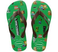 Havaianas Minecraft, Tongues Mixte Enfant, Multicolore (Vert Feuille), 27/28