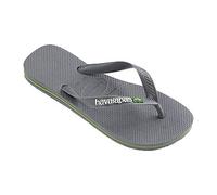 Havaianas Mixte enfant Brasil Logo (Mini Me) FlipFlops Steel Grey/Steel Grey 23 EU