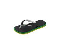 HAVAIANAS Mule 'Brasil' jaune / vert / noir / blanc, Taille 43