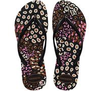 Havaianas Slim Animals Femme FlipFlop Black/Pink Lemonade 35 EU