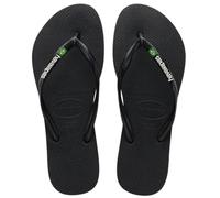 Havaianas Slim Brasil Logo Femme FlipFlop Black 39 EU