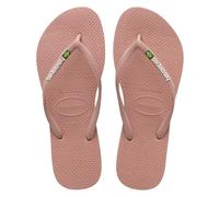 Havaianas - Slim Brasil Logo, Tongs Confortables, Durables et Légères, Hommage au Brésil, Drapeau sur Lanières, Femme