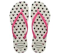 Havaianas Tongs Slim Disney (Mini Me) Garçon Fille Blanc/Rose Flux, 12/13 UK Enfant, Flux blanc rose, 12/13 UK Child