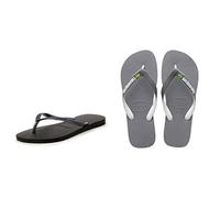 Havaianas Slim Femme, Noir, 37/38 Brasil Mix Unisex Tongs, Gris/Blanc/Blanc, 39/40 EU