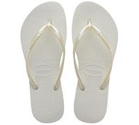 Havaianas Tongs Slim – Élégantes et Durables, Semelle texturée, Femme Blanc 39/40 EU