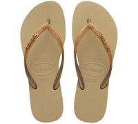 Havaianas Slim Glitter Ii Femme's Slim Design Shiny Finish Summr Sandals (Sable, EU 37/38)