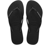 Havaianas Slim Glitter II Femme's Slim Design Shiny Finish Summr Sandals (Schwarz Schwarz, EU 39/40)