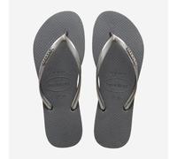 Havaianas - Slim Logo Metallic - Tongs femme Steel Grey - BR 35 - 36