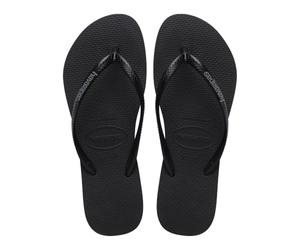 Havaianas - Slim Logo Pop Up, Tongs Avec Logo De Couleur Contrastée, Silhouette Fine Et Confortable, Semelle Antidérapante, Femmes