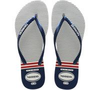 Havaianas - Slim Nautical - Tongs femme White / Brown / Red - BR 39 - 40