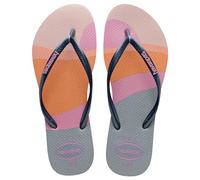 Havaianas Slim Palette Glow (Mini Me), Tongs pour filles, Rose pivoine, 9 UK Child