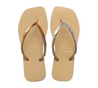 Havaianas Slim Square Magic Sequin Sandales à orteils pour femme Beige/doré - 39/40 - Sandales à orteils