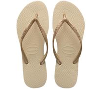 Tongs Havaianas Slim Metallic F pour Femme 37 - 38 Beige