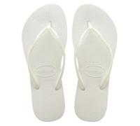 Havaianas - Slim, Tongs Élégantes, Durables et Polyvalentes, avec Semelle Texturée pour Adhérence et Soutien, Femme, white, 39/40 EU