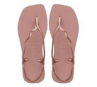 Havaianas - Soleil, Sandales Élégantes, Durables et Confortables, Avec Forme en T, Fermeture Arrière, Lanières Ondulées et Semelle avec Bords Carrés, Femme