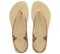 Havaianas - Sunny II, Sandales Confortables et Durables, avec Lanière de Fermeture au Talon, Apporte de la Stabilité, Fines Lanières, Femme Sand Grey 37/38 EU