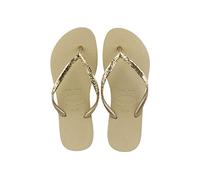 Havaianas Tongs fines à paillettes pour femme, Gris clair, 35/36 EU