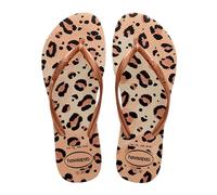 Tongs Beiges Et Dorées Pour Femmes Havaianas Slim Animals 4103352-beigebeige 40;39