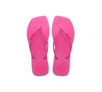 Havaianas Tongs pour femme Slim Square Logo Pop Up Square Toe, Flux rose, 37/38 EU