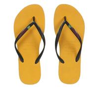 HAVAIANAS Tongs Slim Brasil Logo Jaune/Noir Mixte 39/40