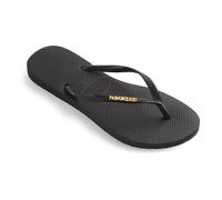 Havaianas Tongs Slim Logo Metallic Femme Noir Taille 41/42