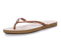 Havaianas Claquettes Slim Logo Metallic marron métallique femme 41-42
