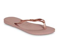 Havaianas Tongs SLIM LOGO METALLIC in Rose 39 / 40