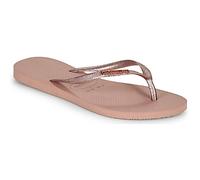 Havaianas Tongs SLIM LOGO METALLIC in Rose 41 / 42