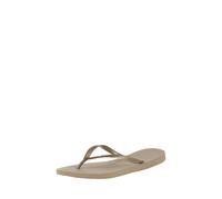 Havaianas Tongs Slim Metallic F – Élégantes, durables, semelle texturée – Femme 37-38 Beige