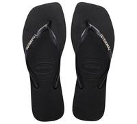 Havaianas - Tongs - Slim Square Logo Metallic Black/Silver 2 pour Femme - Taille 43 - 44 - Noir Noir 43 - 44