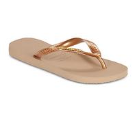 Havaianas Tongs TOP LOGO METALLIC in Doré 35 / 36